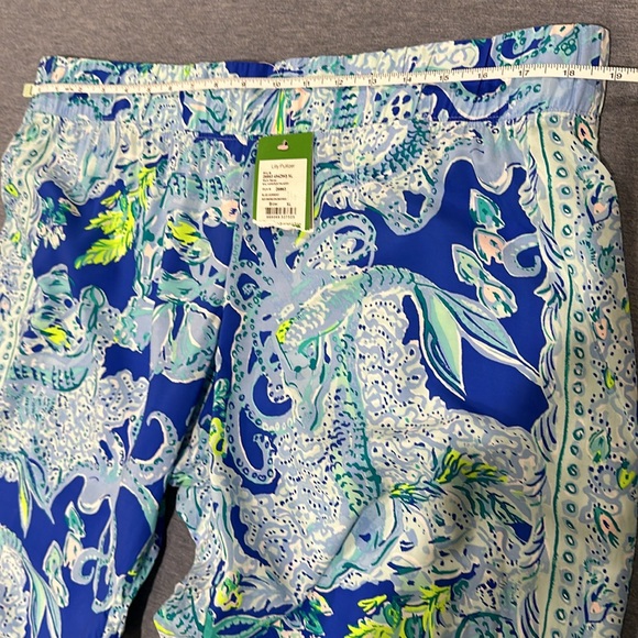 NWOT LILLY PULITZER Bal Harbour Palazzo Pull-on Pants Blue Current Sea Siren - Picture 3 of 11